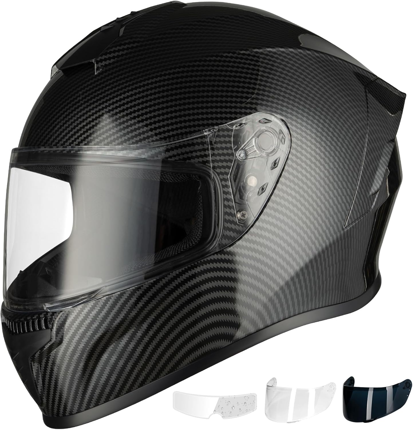 carbon fiber open face motorcycle helmets Favoto Full Face Motorcycle Helmet
