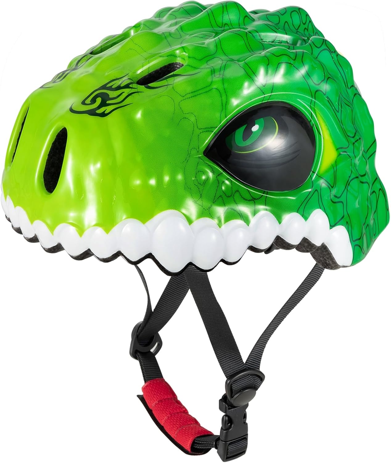 Favoto Kids Bike Helmet Dinosaur Lime Green