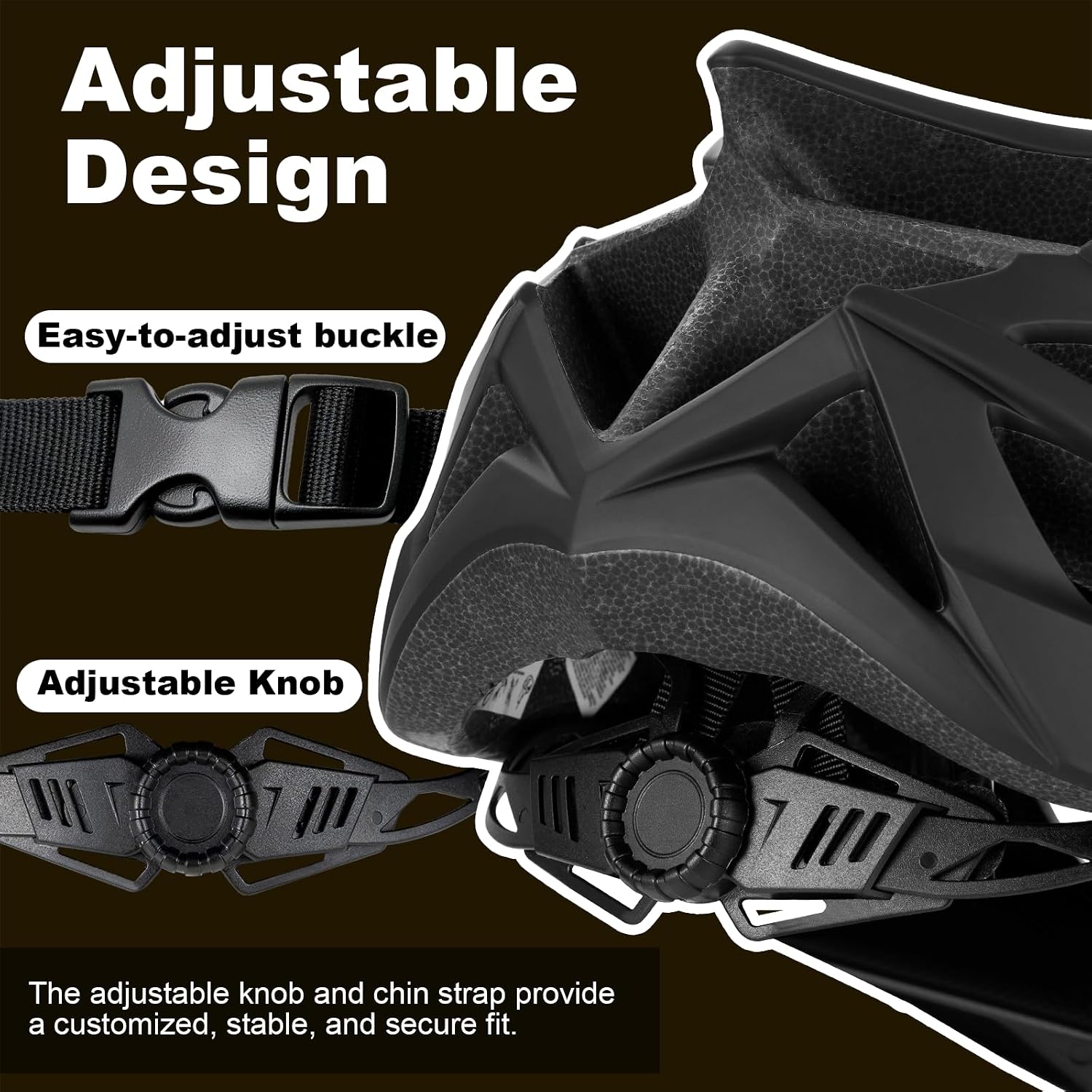 Favoto Bike Helmet for Adult Commuting & Road City Cycling - Black
