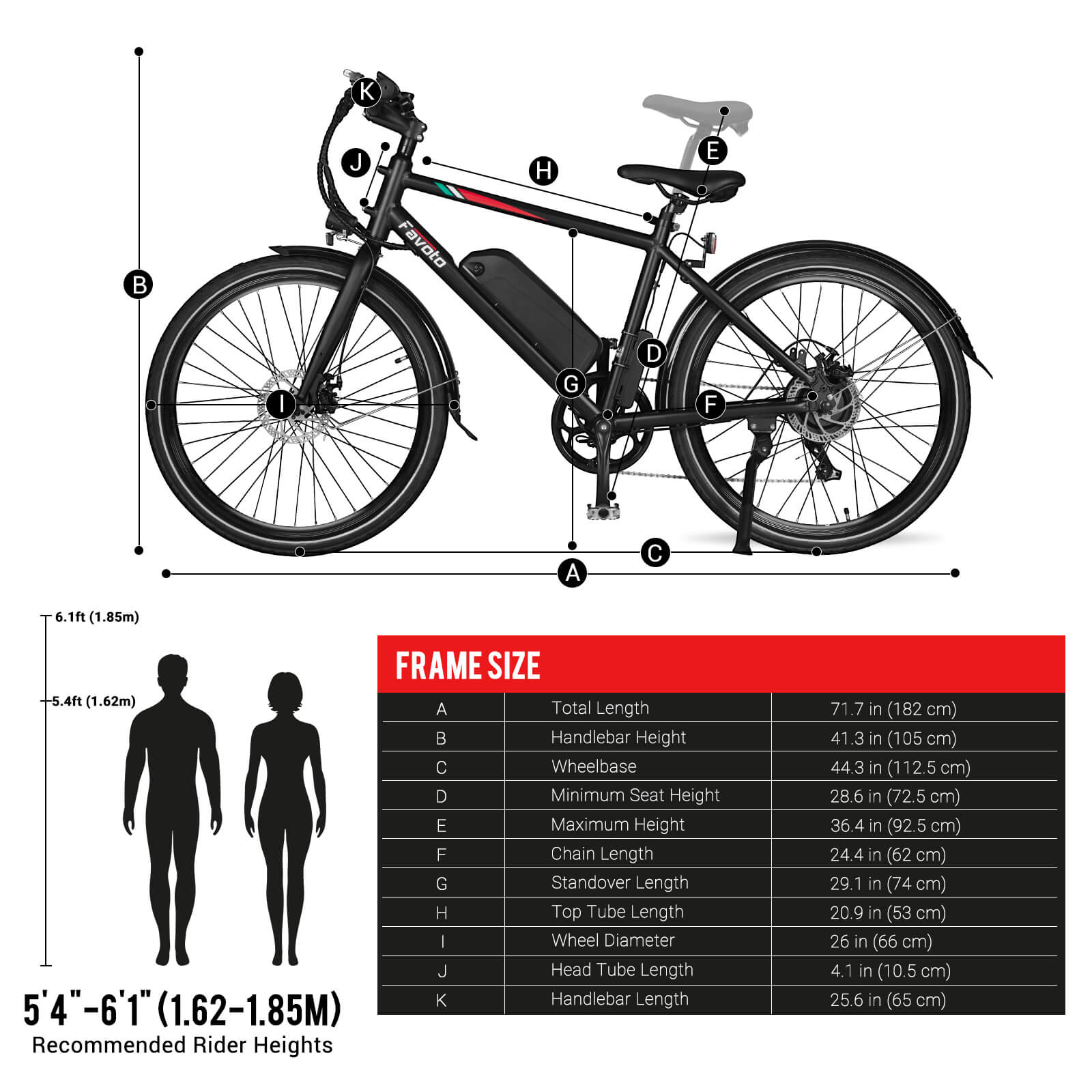 Fusion electric bike size
