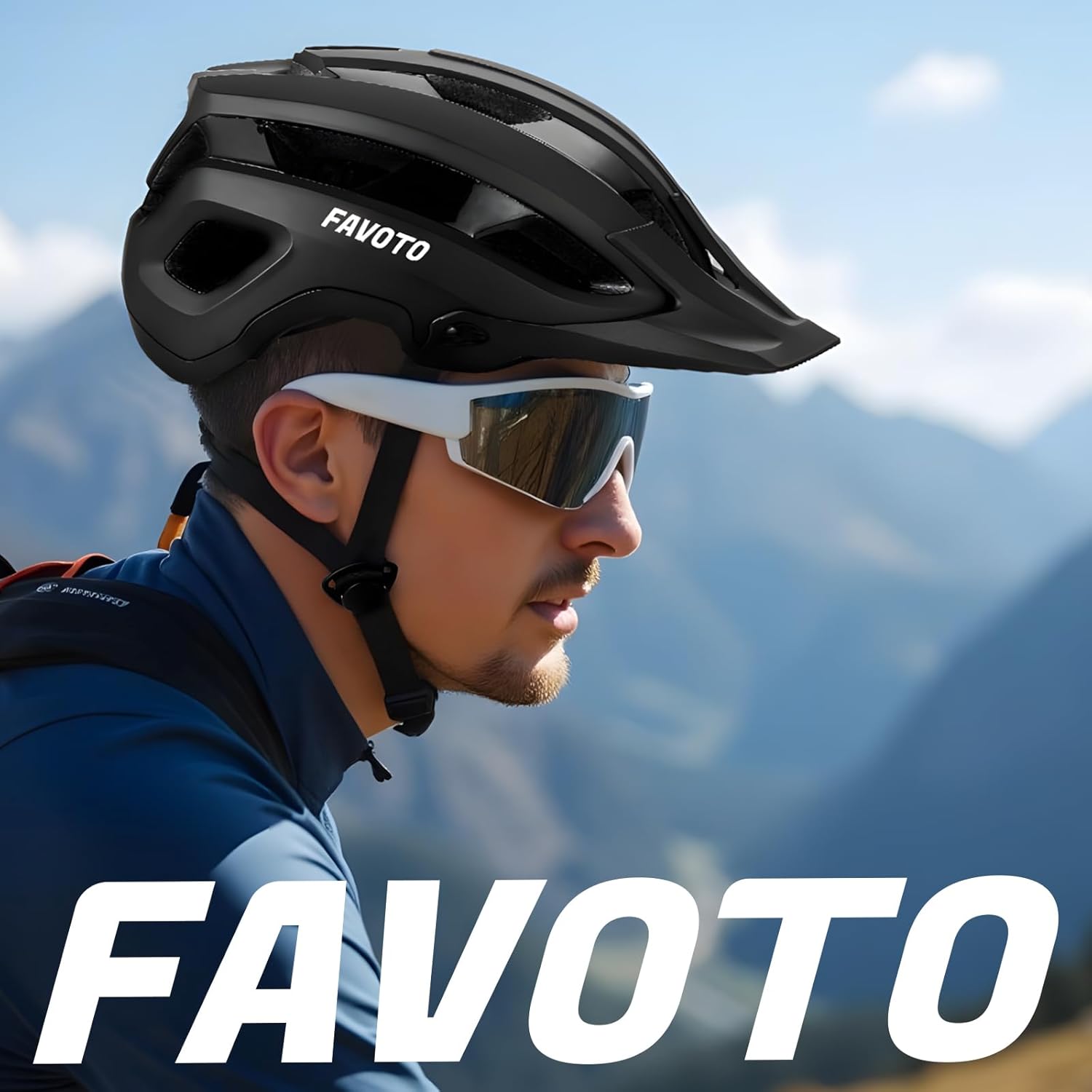 Favoto Mountain Bike Helmet Adult - Black