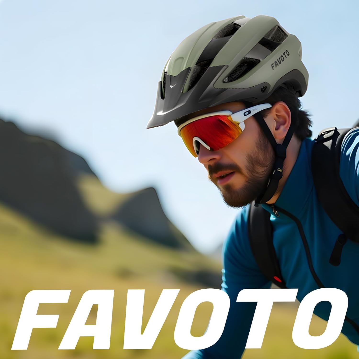 Favoto Mountain Bike Helmet Adult - Green