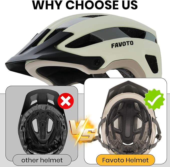 Favoto Mountain Bike Helmet Adult - Beige