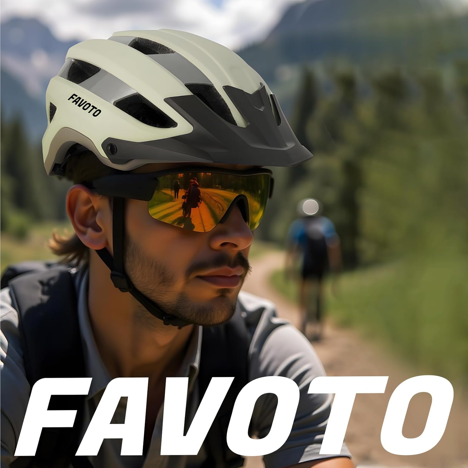 Favoto Mountain Bike Helmet Adult - Beige