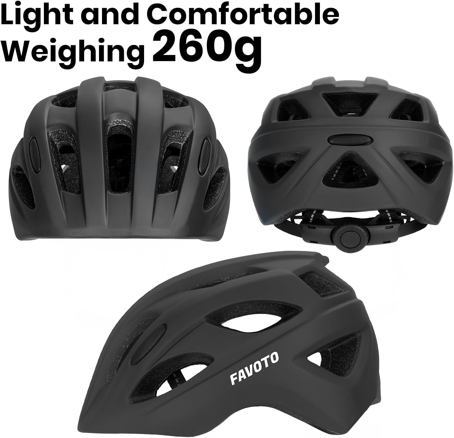 Favoto Kids Bike Helmet - Black
