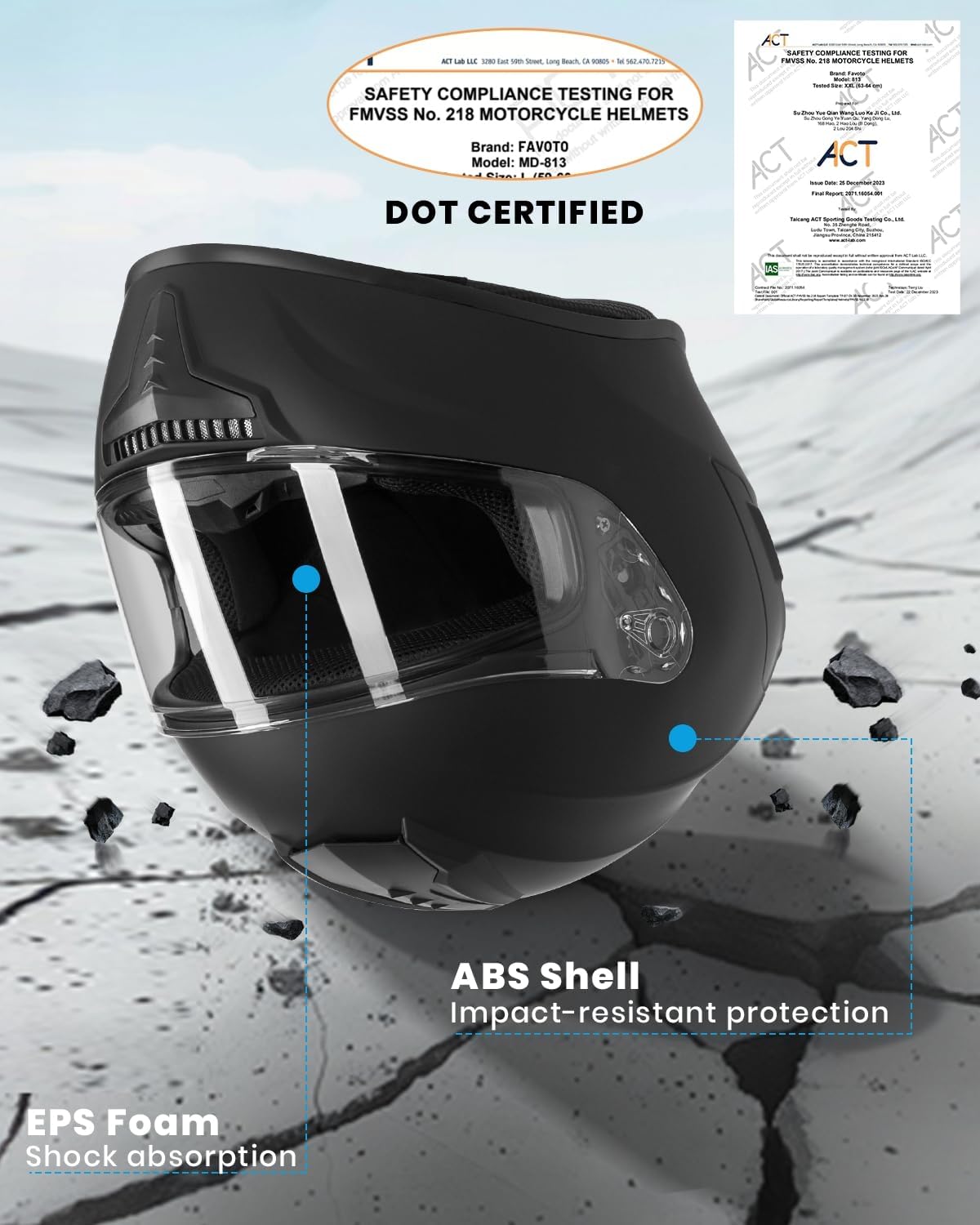 Favoto Full Face Motorcycle Helmet Favoto Full Face Motorcycle Helmet