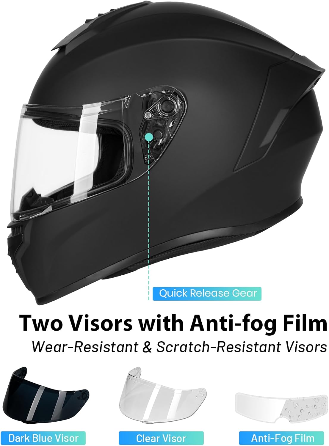Favoto Full Face Motorcycle Helmet Favoto Full Face Motorcycle Helmet