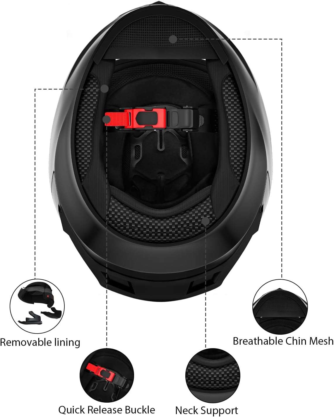 Favoto Full Face Motorcycle Helmet