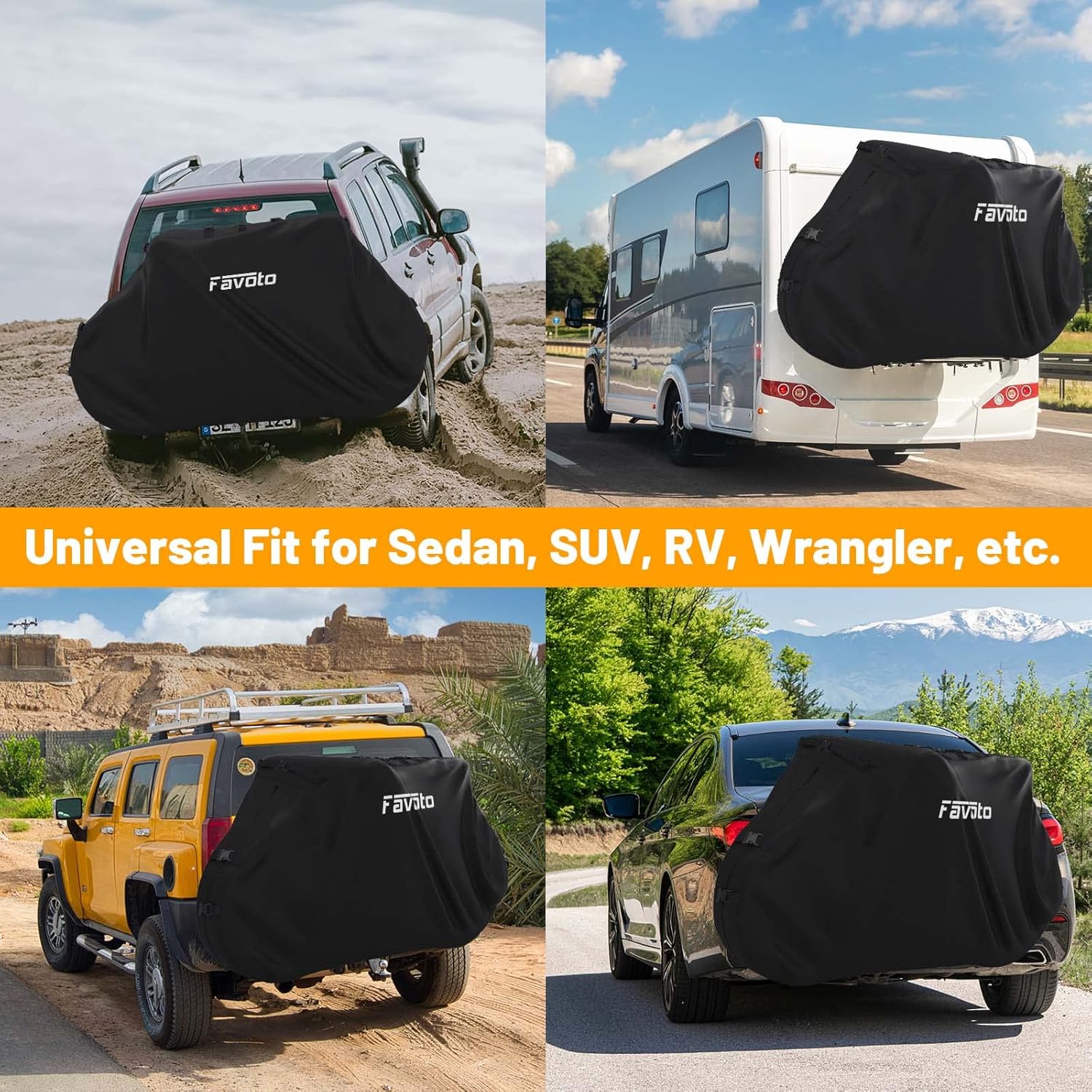 Favoto Bike Cover for Transport 2 Bikes