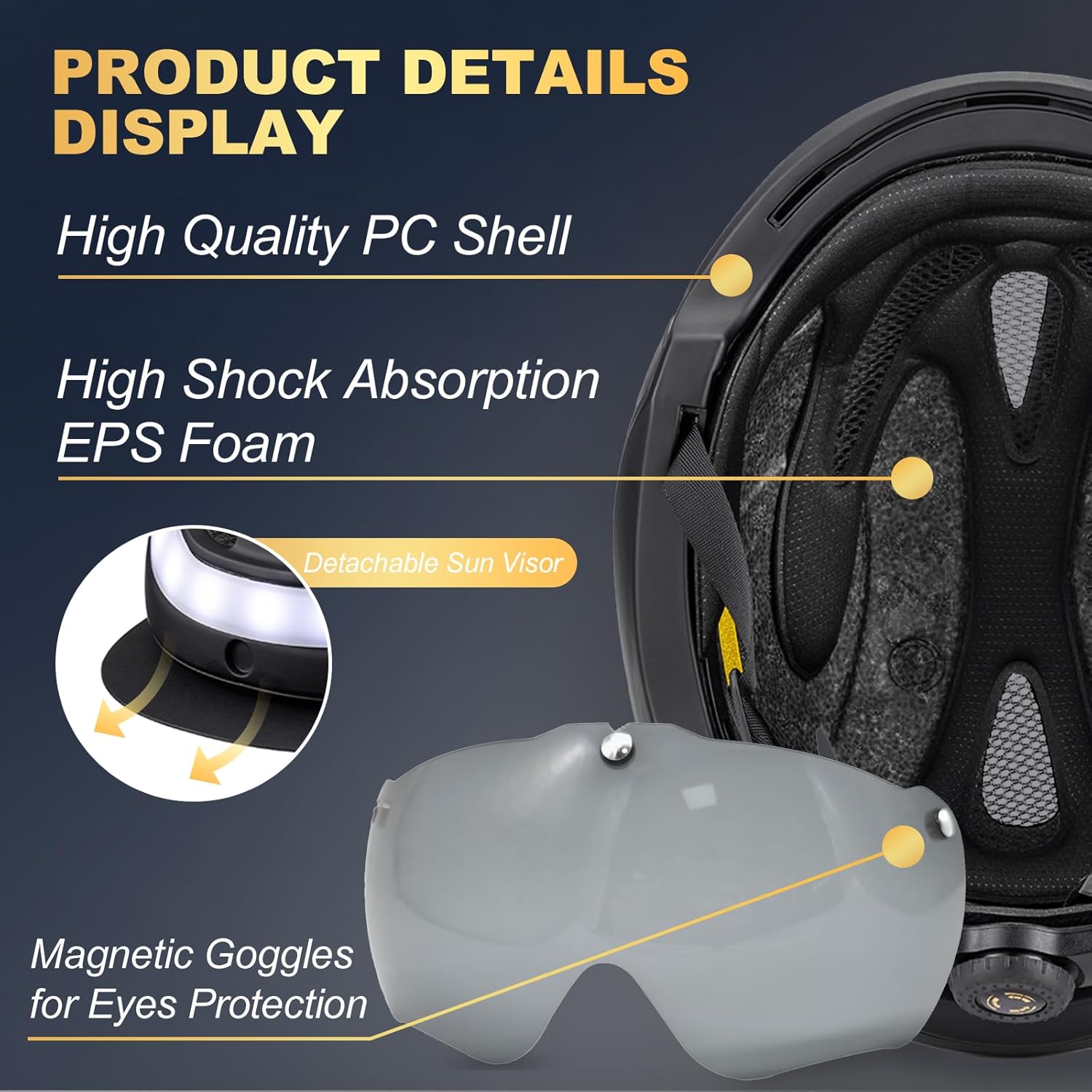 Favoto Bike Helmet with Turn Signals Lights - Titanium