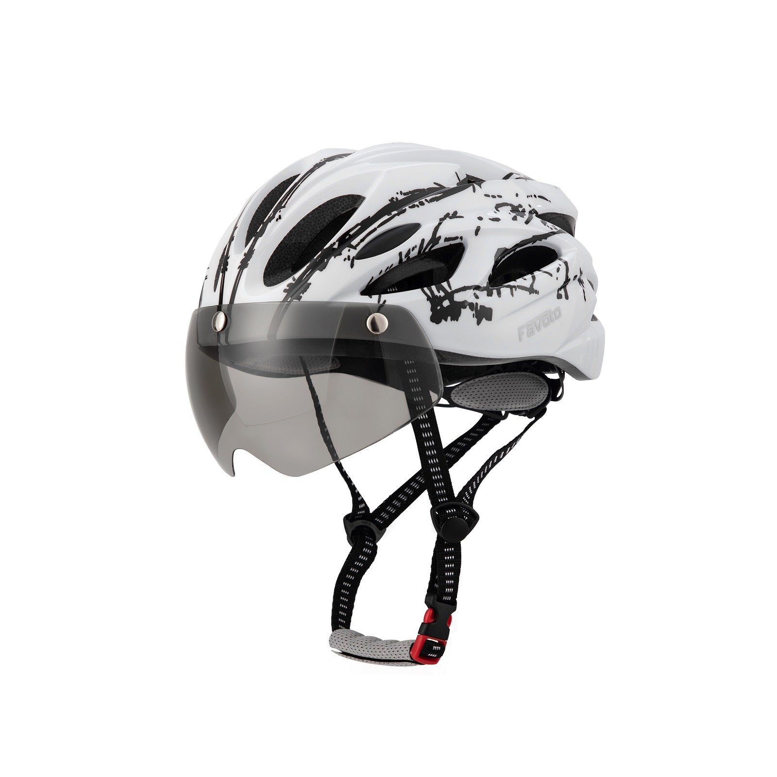 Bike Helmet with Detachable Magnetic Goggles