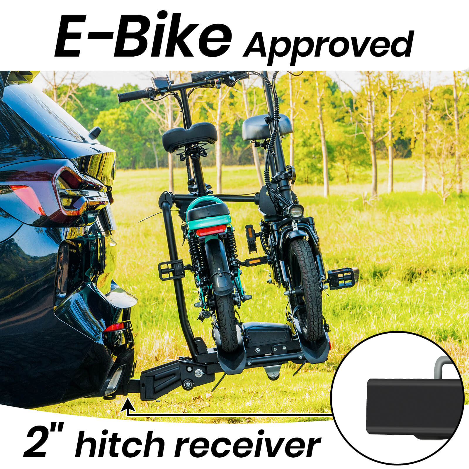 Favoto Hitch Ebike Car Rack with Anti-Wobble 2-Inch Receiver