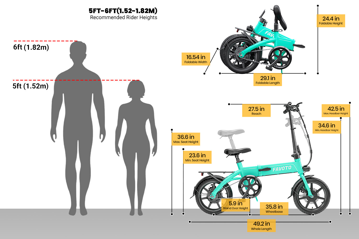 Electric Bike Folding Bike Size Chart Folding Electric Bike
