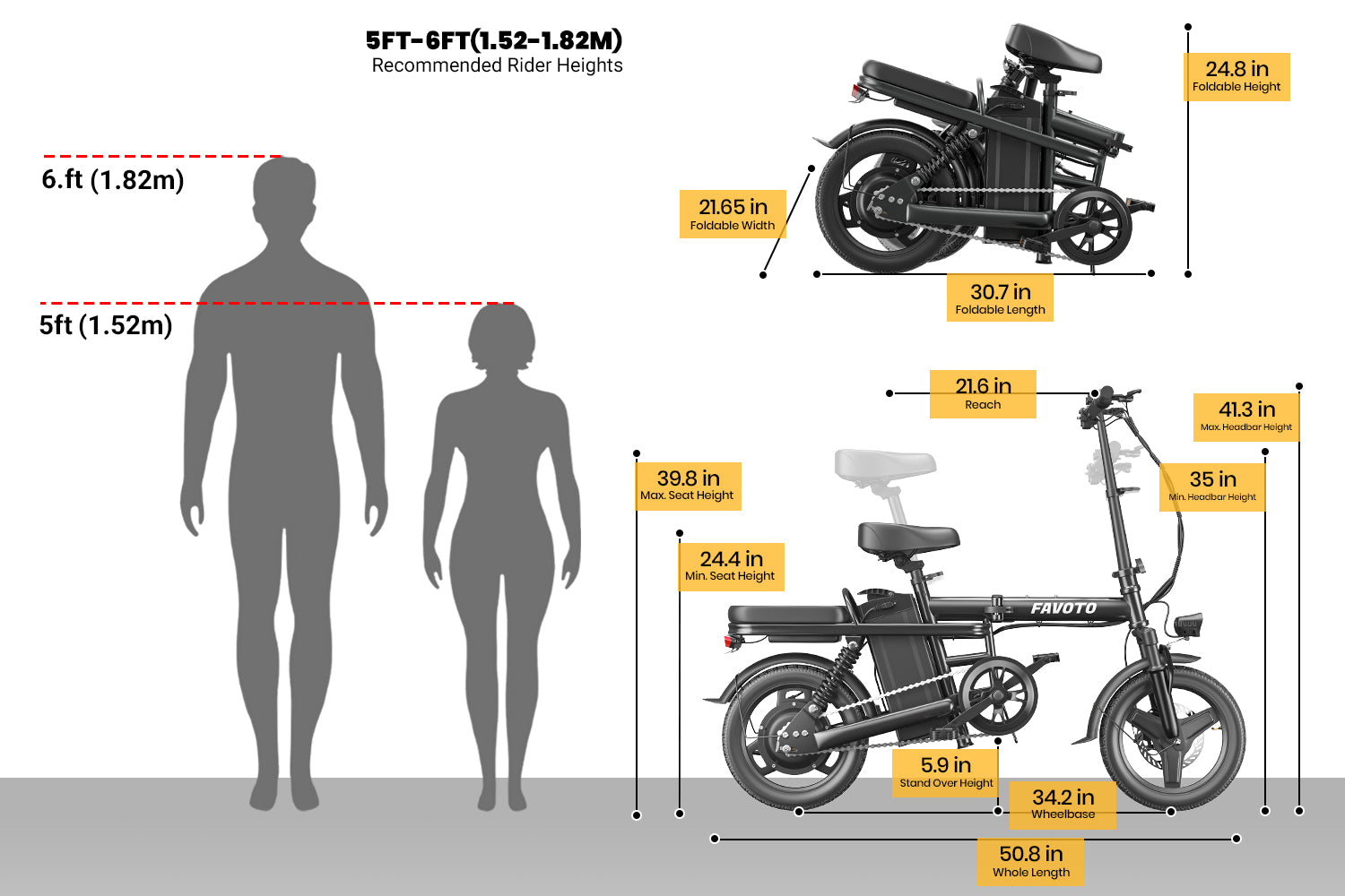 Vélo électrique pliable à triple suspension Flow