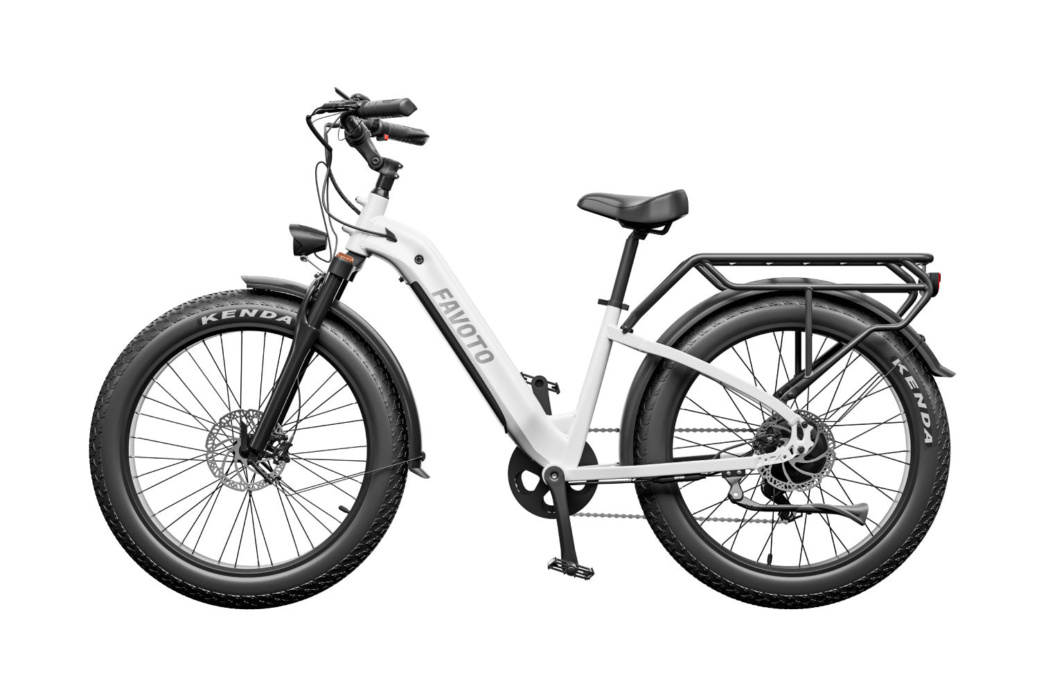 Flurry 2.0 White Step-Thru Commuter Electric Bike