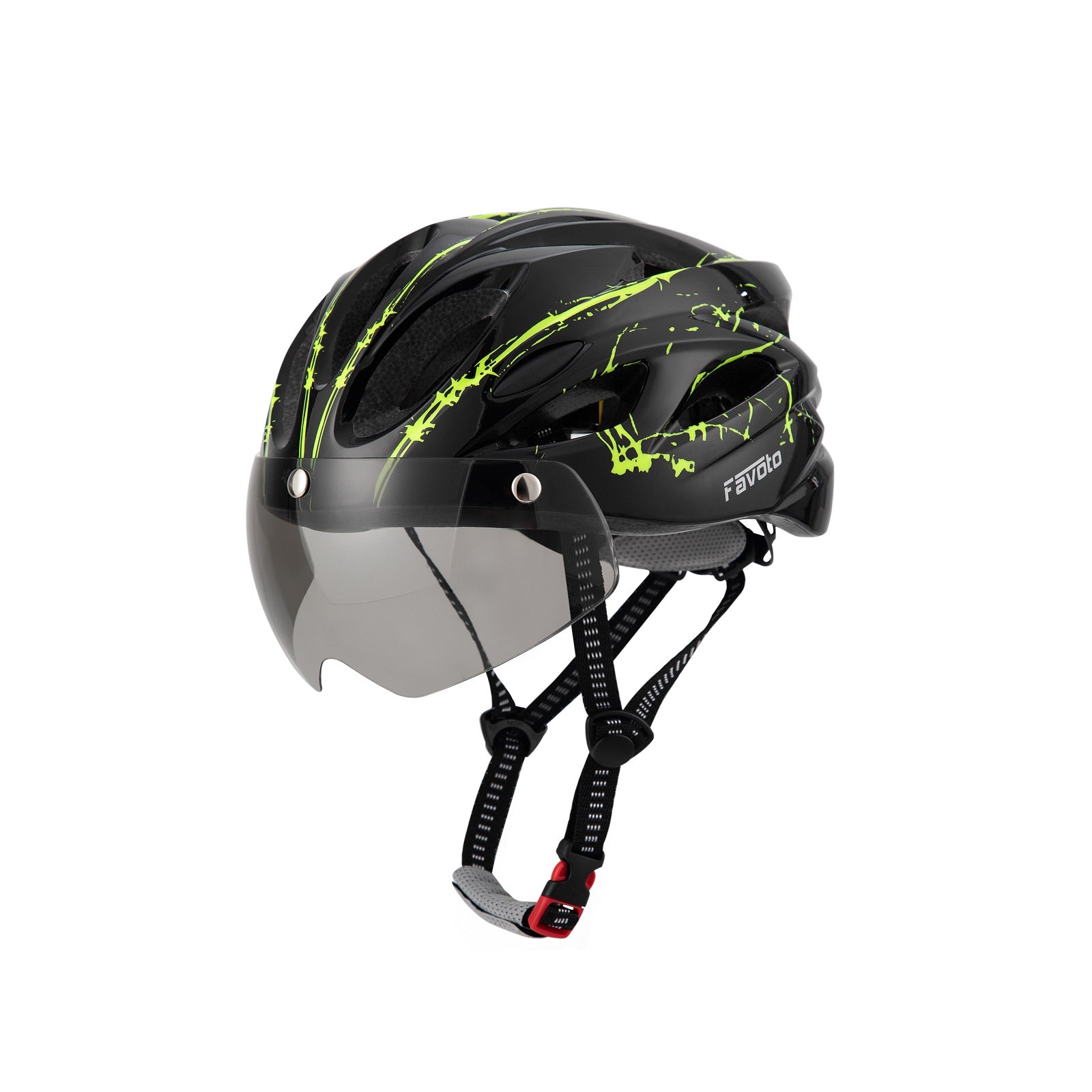 bike helmet you can put a shades on Bike Helmet with Detachable Magnetic Goggles – Favoto