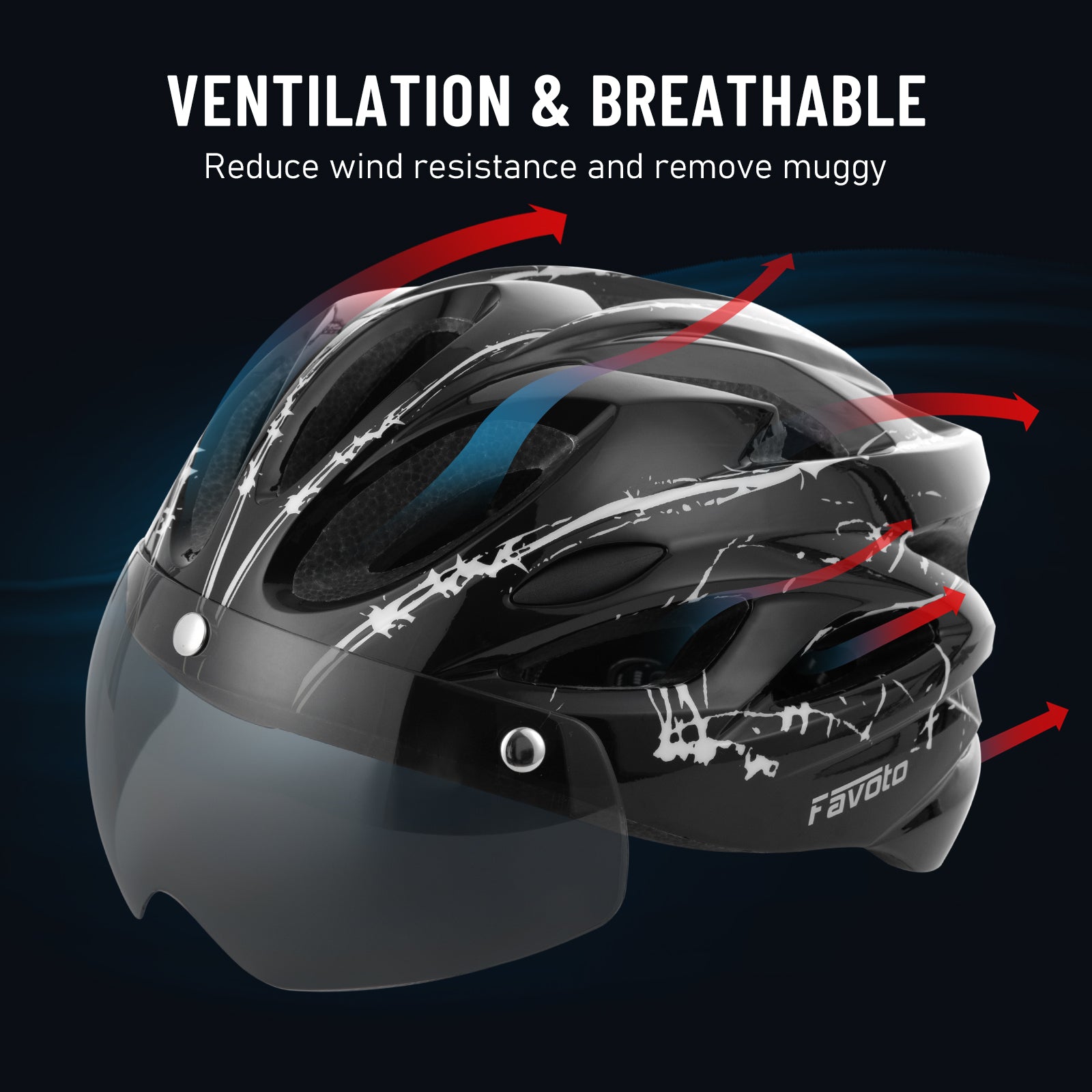 bike helmet with closable vents Bike Helmet with Detachable Magnetic Goggles Red