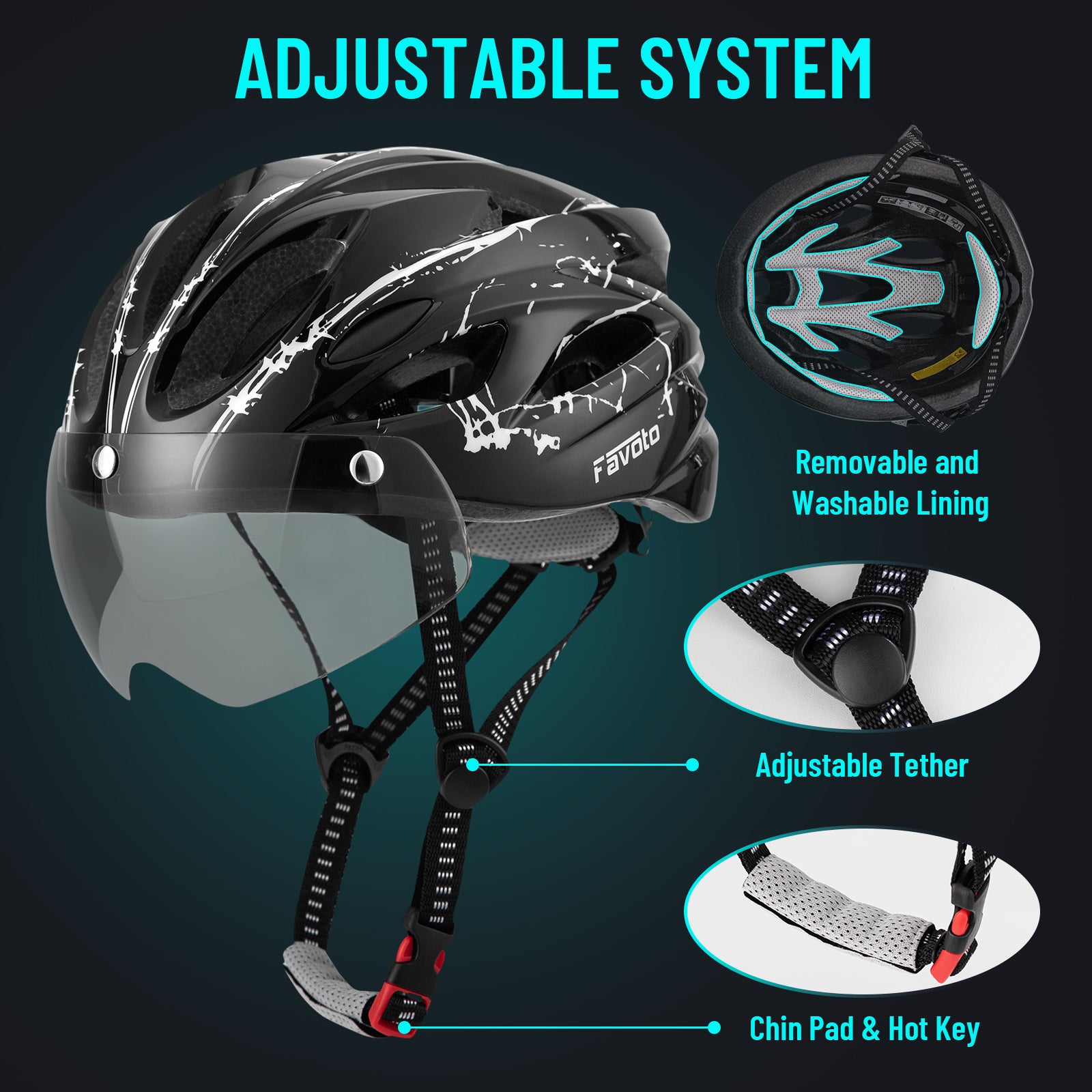 bike helmets with goggles Bike Helmet with Detachable Magnetic Goggles Red