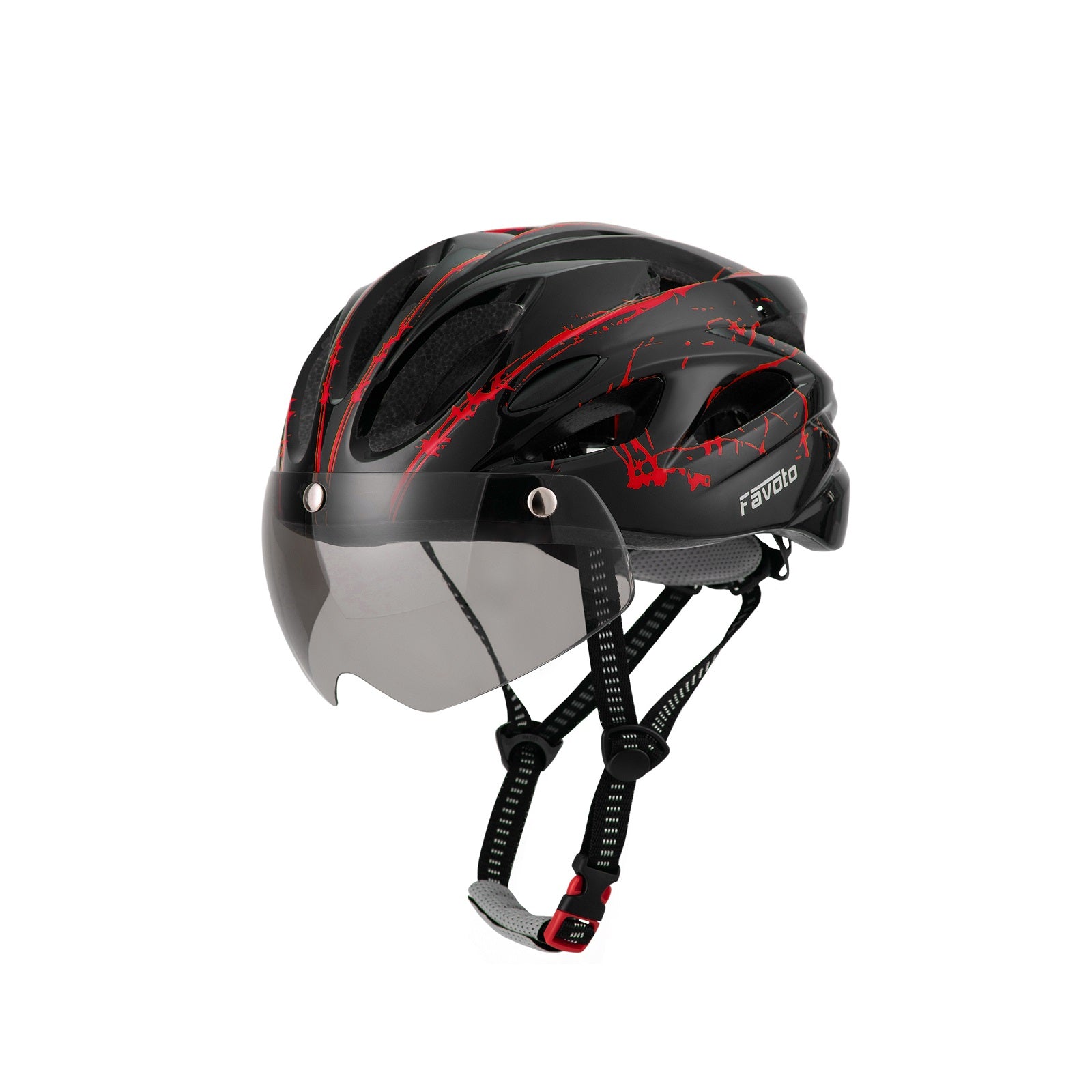 Bike Helmet with Detachable Magnetic Goggles – Favoto