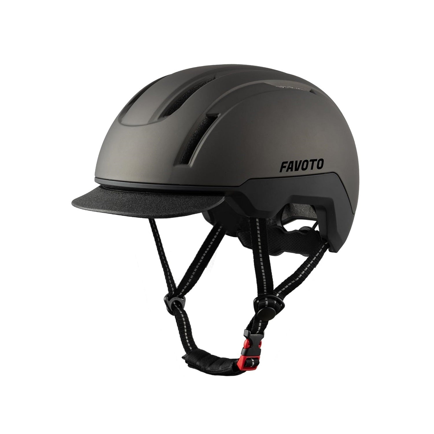 Favoto Urban Bike Helmet Dual Shell with Removable Visor Black