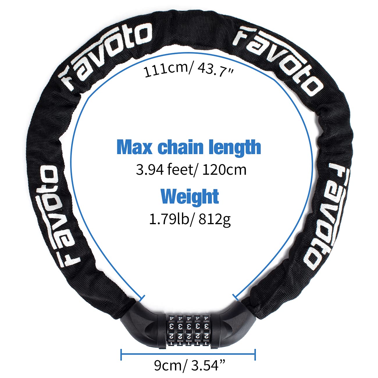 Favoto Bike Chain Lock--4ft