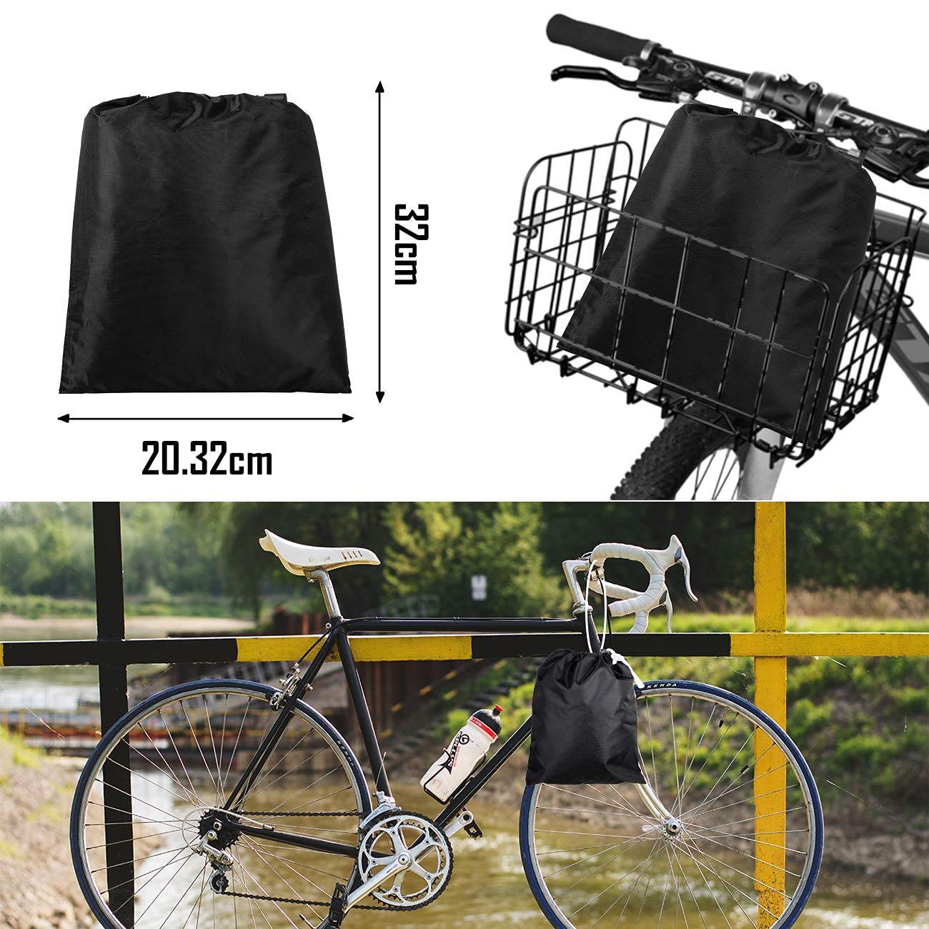 Favoto Black Bike Cover Suit for 2 or 3 Bikes